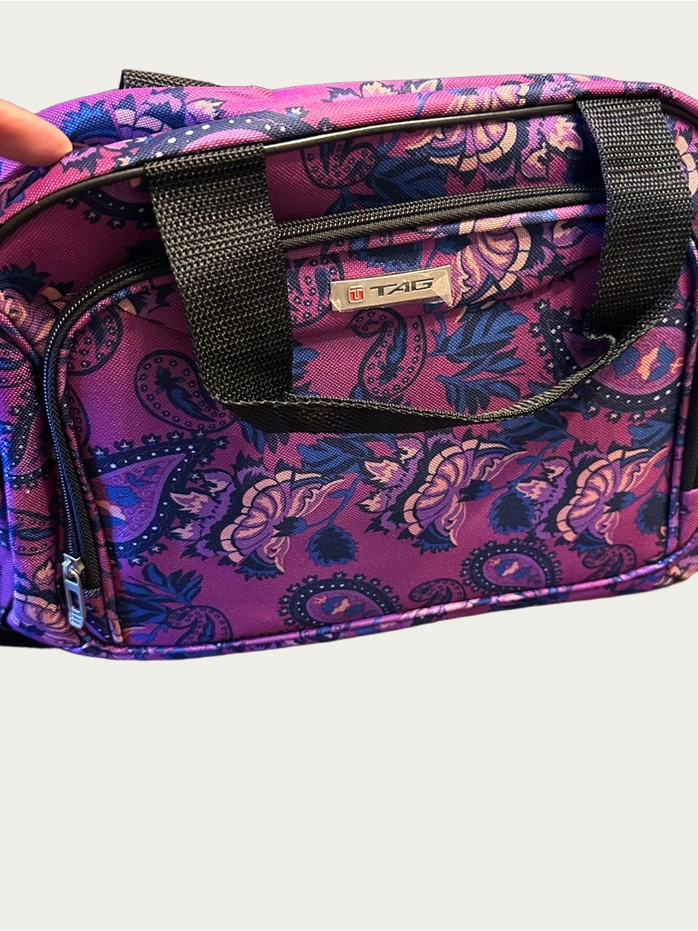 TAG SPRINGFIELD Floral Multicolor Canvas Overnight Bag with Adjustable